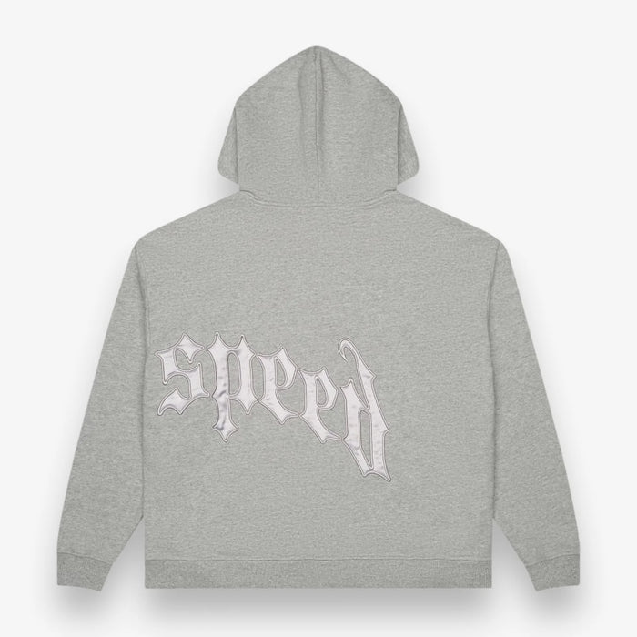 Godspeed OG Logo Hoodie V2 (Grey/Silver Satin)