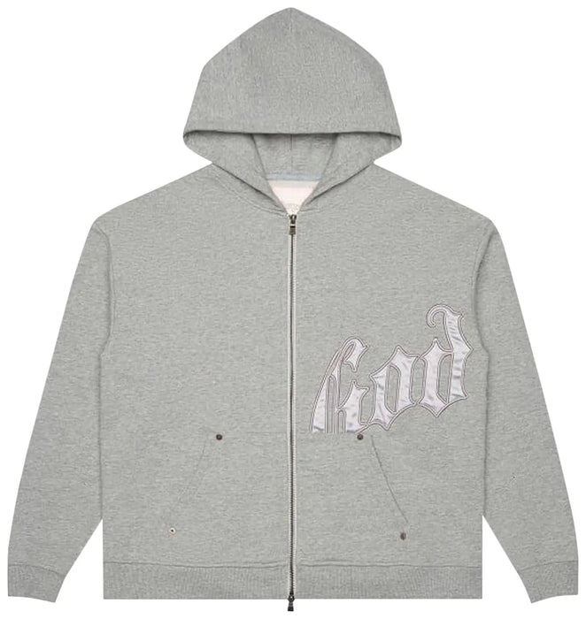 Godspeed OG Logo Hoodie V2 (Grey/Silver Satin)