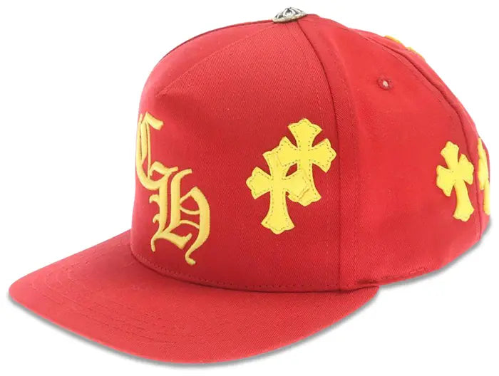 Chrome Hearts Cross Patch Hat 'Red/Yellow'